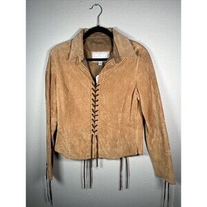 Vintage Wilson's Leather Maxima suede jacket with a lace-up front closure #23